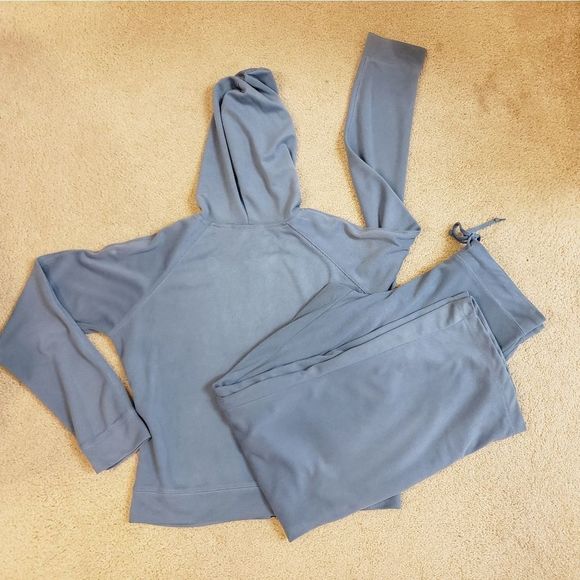 Blue Velour Two Piece Track Suit - Picture 2 of 6